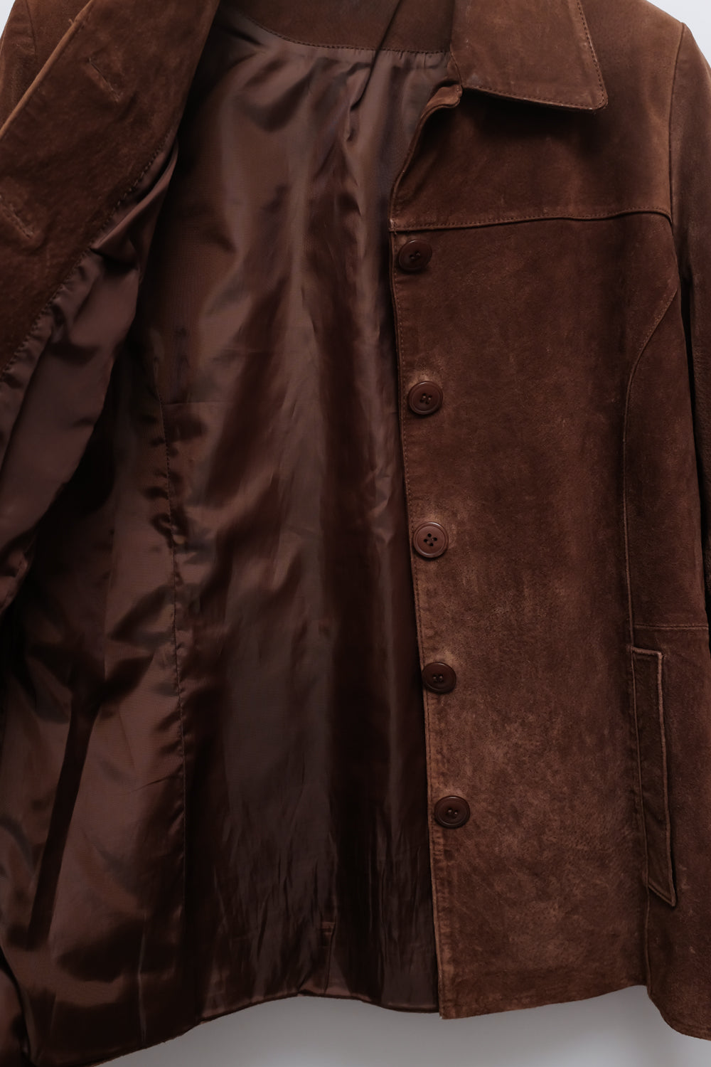 BROWN VINTAGE SUEDE LEATHER JACKET