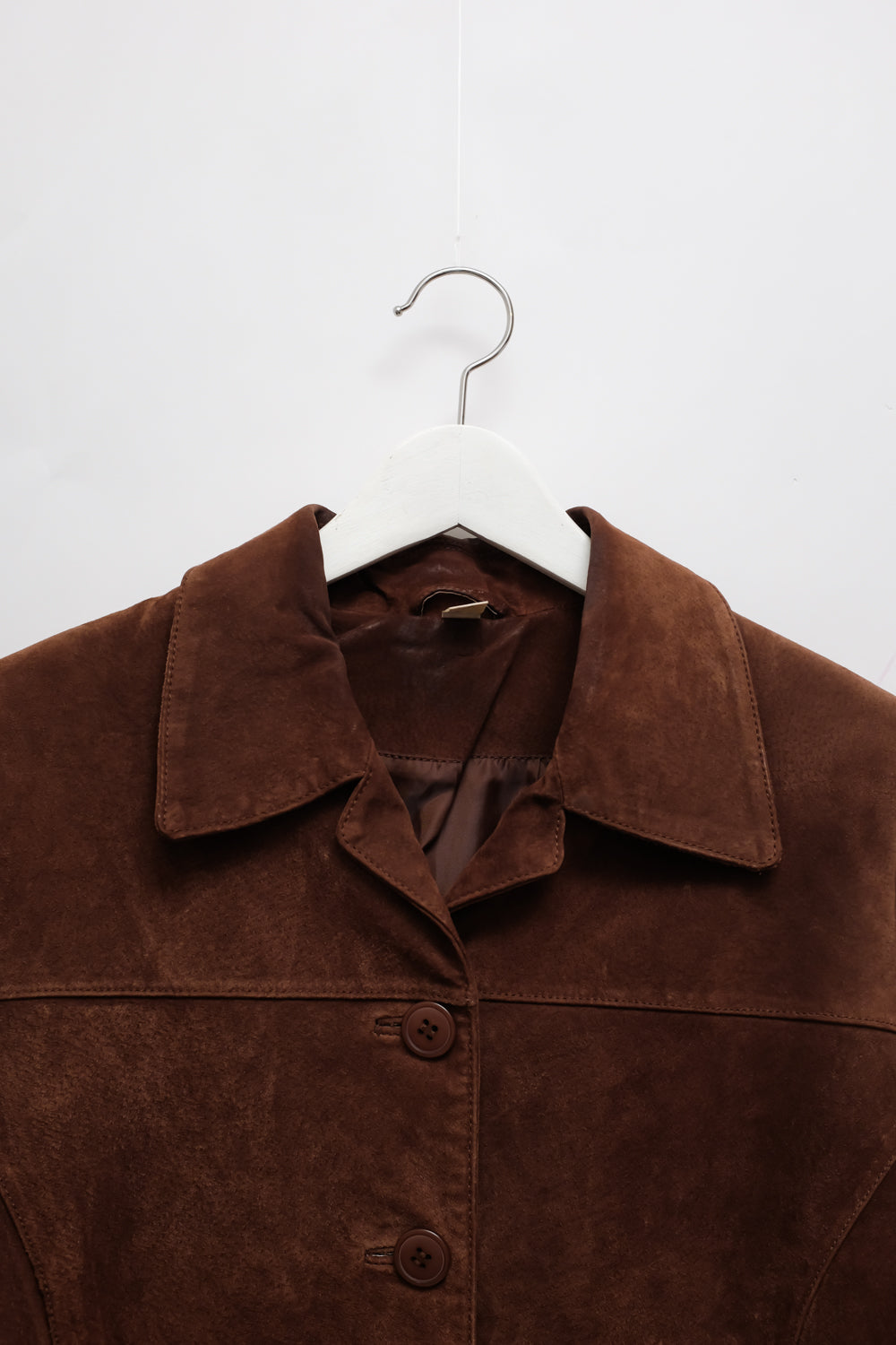 BROWN VINTAGE SUEDE LEATHER JACKET