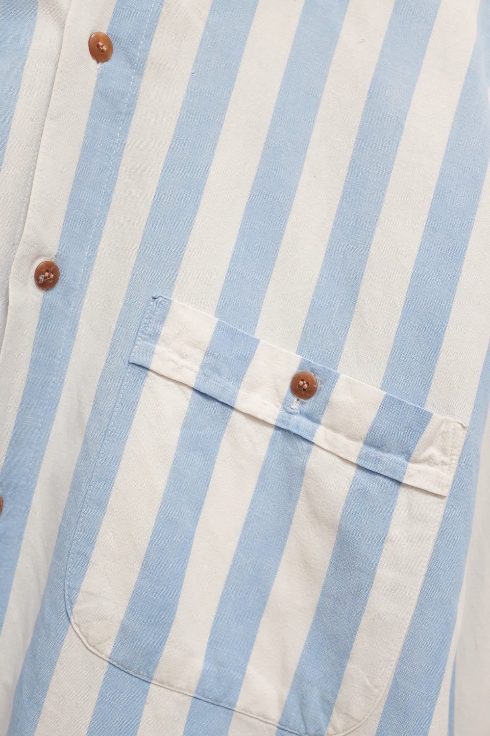 PURE COTTON BLUE STRIPED VINTAGE OVER SHIRT