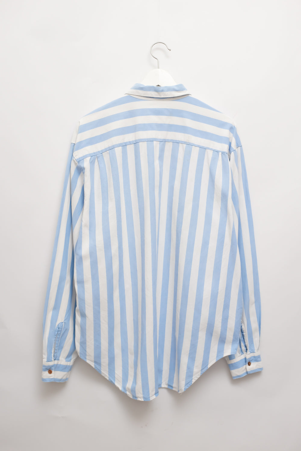 PURE COTTON BLUE STRIPED VINTAGE OVER SHIRT