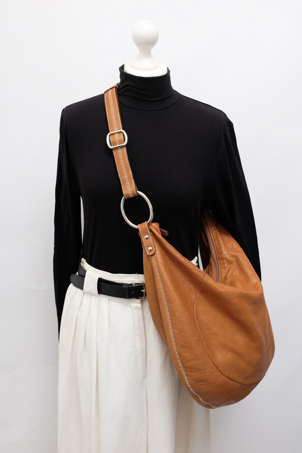 PICARD SWING XXL COGNAC LEATHER BAG