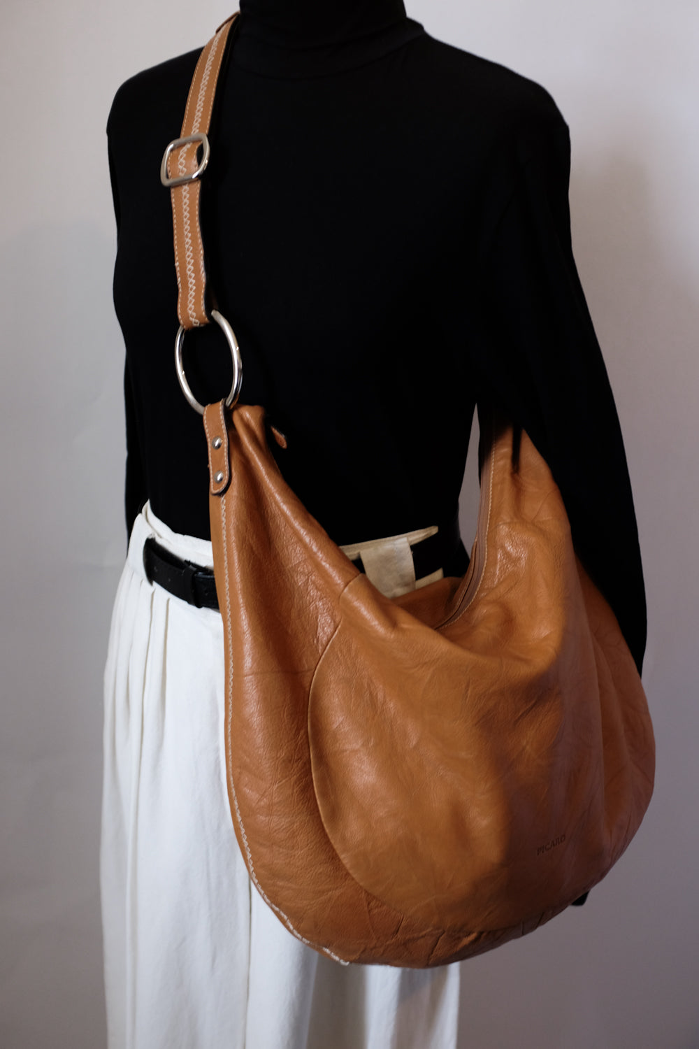 PICARD SWING XXL COGNAC LEATHER BAG