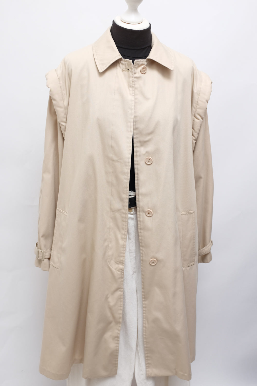 VINTAGE EXTRA BIG SHOULDERS TRENCH