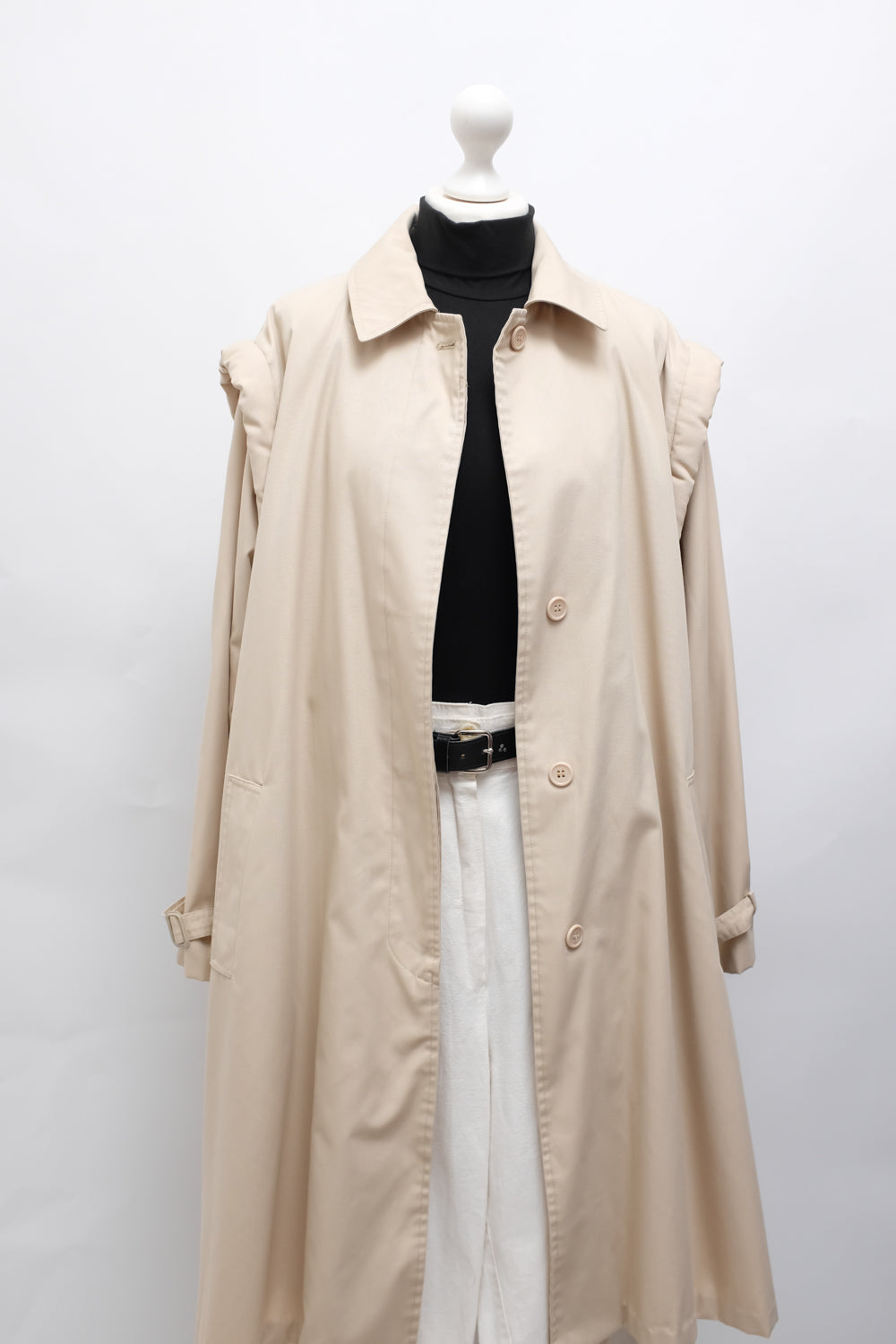 VINTAGE EXTRA BIG SHOULDERS TRENCH