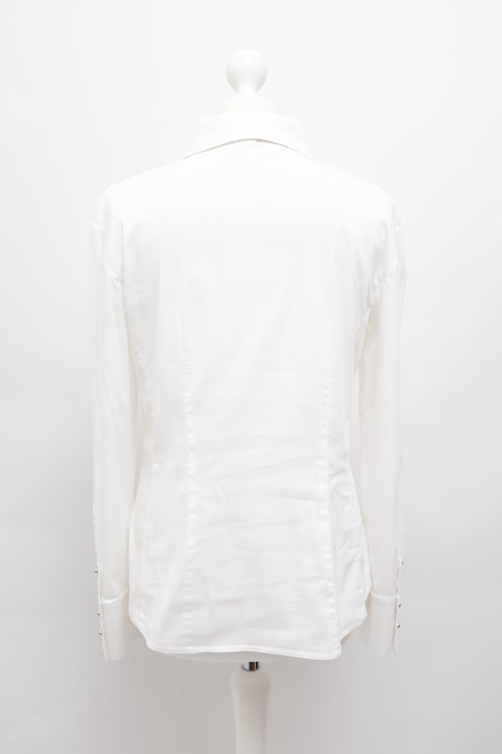 PLEATED STRETCHY WHITE SHIRT