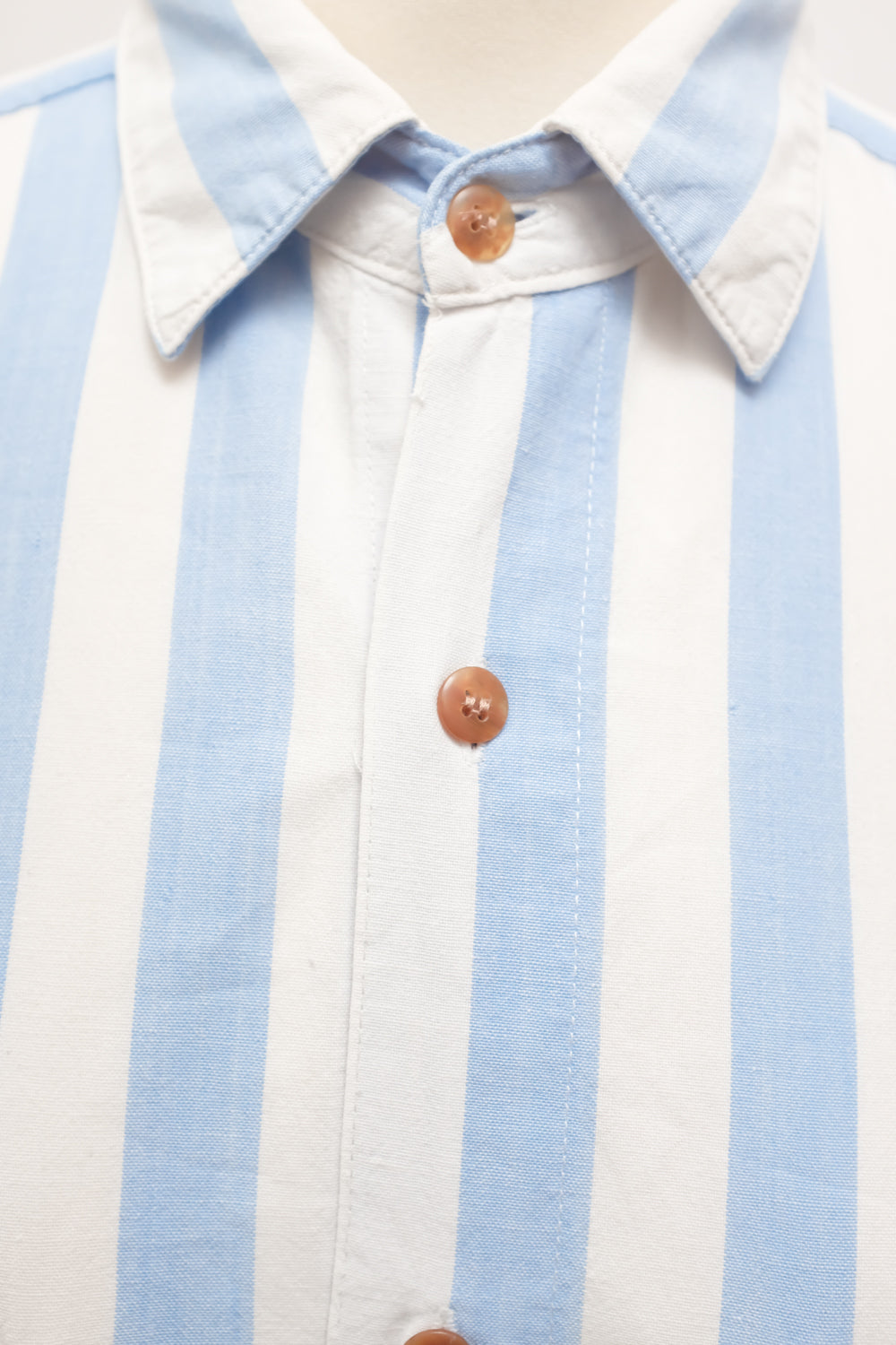 PURE COTTON BLUE STRIPED VINTAGE OVER SHIRT