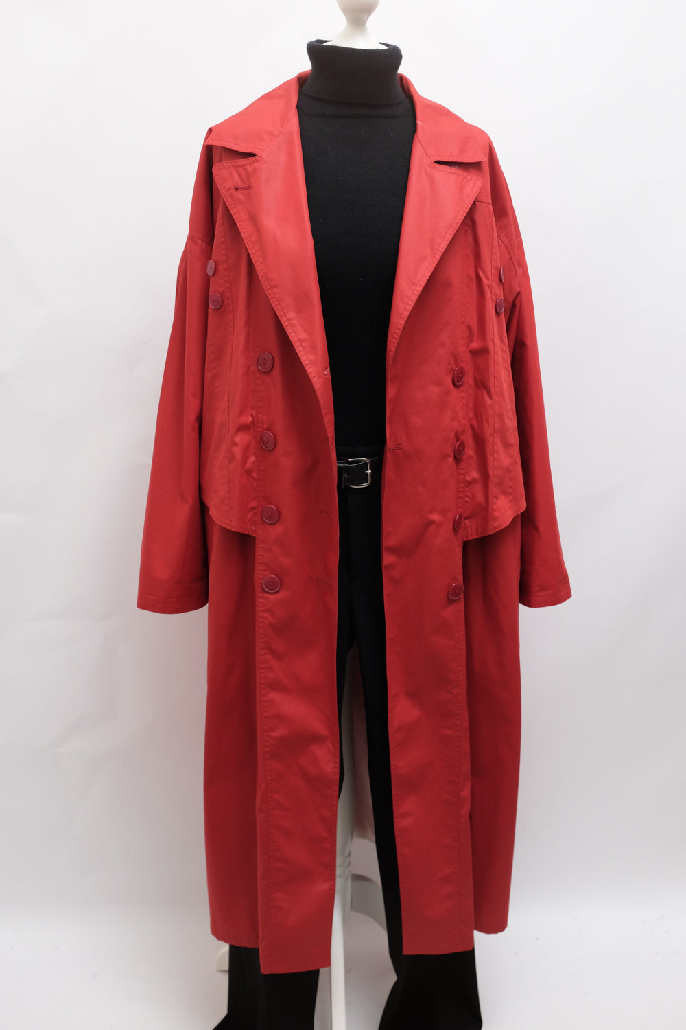 RED VINTAGE TRENCH COAT