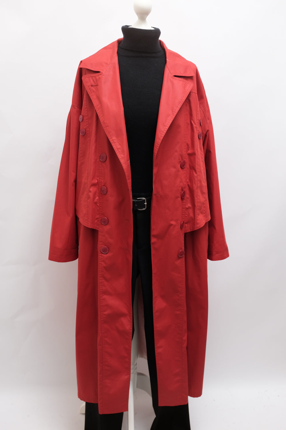 RED VINTAGE TRENCH COAT