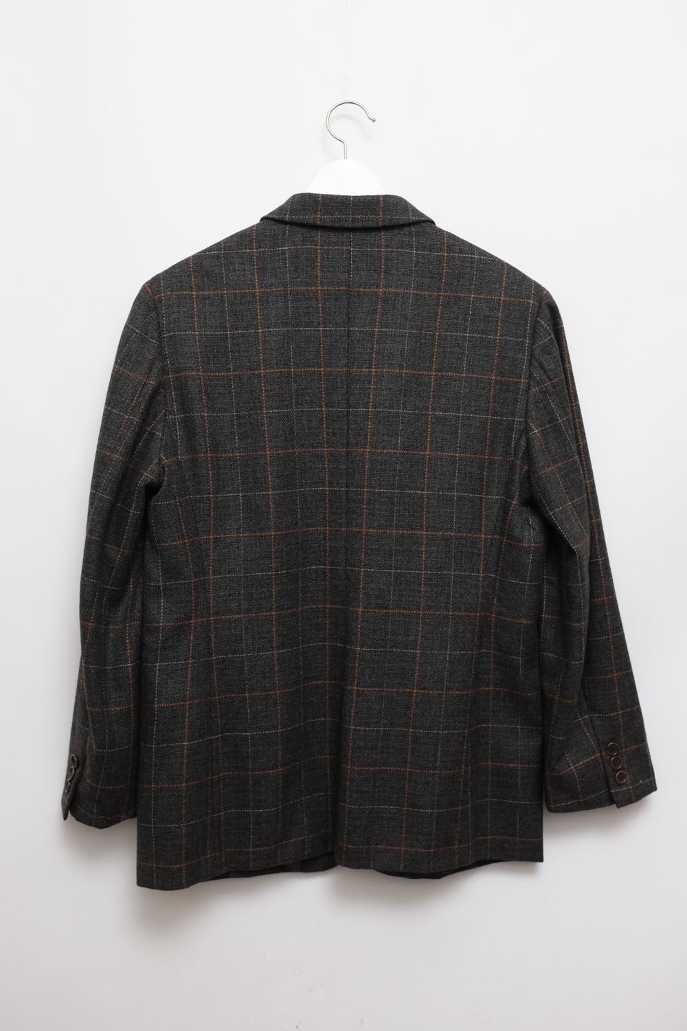 MAX MARA TARTAN CASHMERE WOOL BLAZER