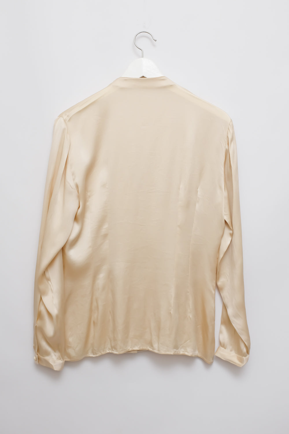 PURE SILK SATIN CREAM MANI ITALY BLOUSE