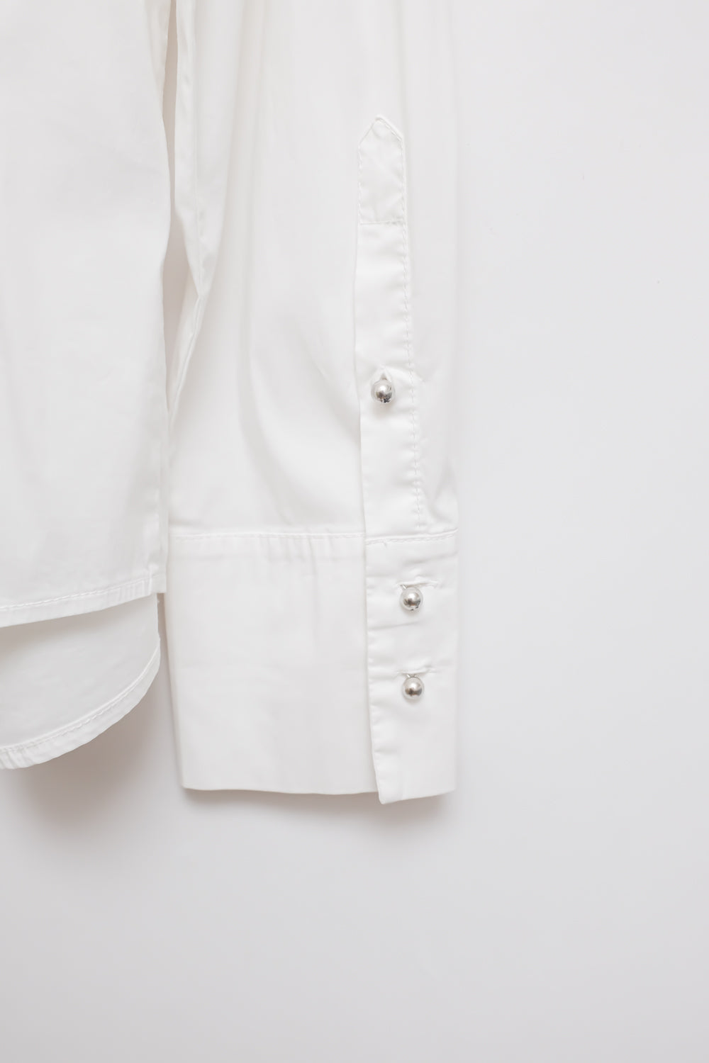 PLEATED STRETCHY WHITE SHIRT