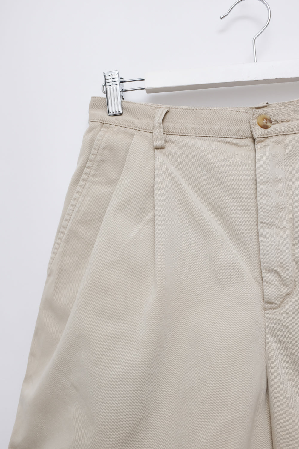 PLEATED PURE COTTON VINTAGE SHORTS