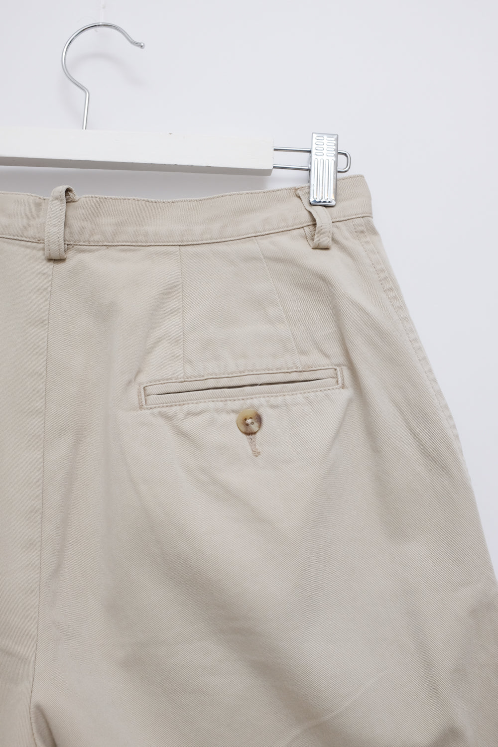 PLEATED PURE COTTON VINTAGE SHORTS