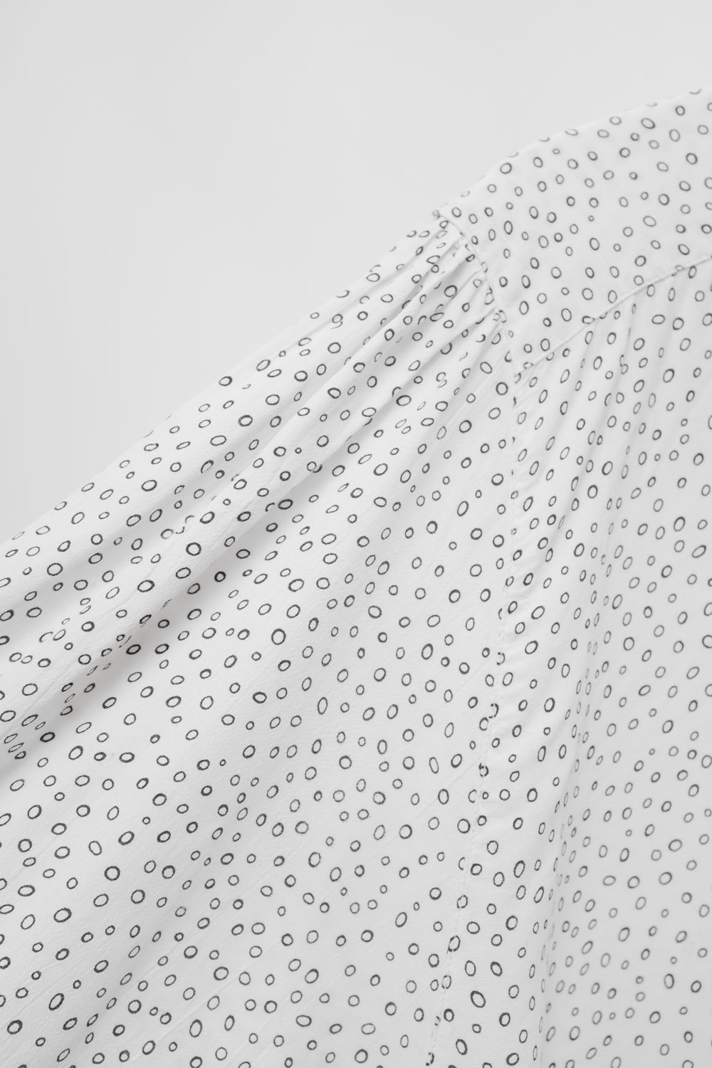PURE VISCOSE POLKA DOTS WHITE SHIRT