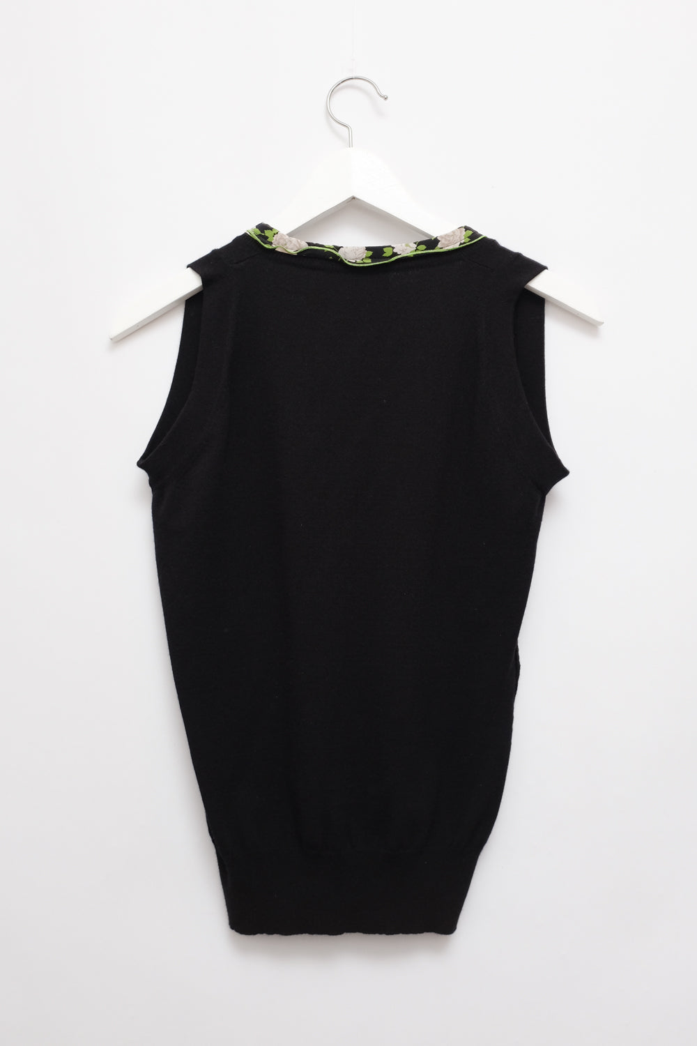 DOLCE GABBANA FLORAL BLACK VEST TOP