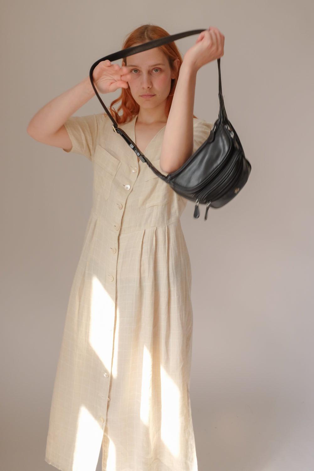 PURE LINEN CREAM BOGNER DRESS