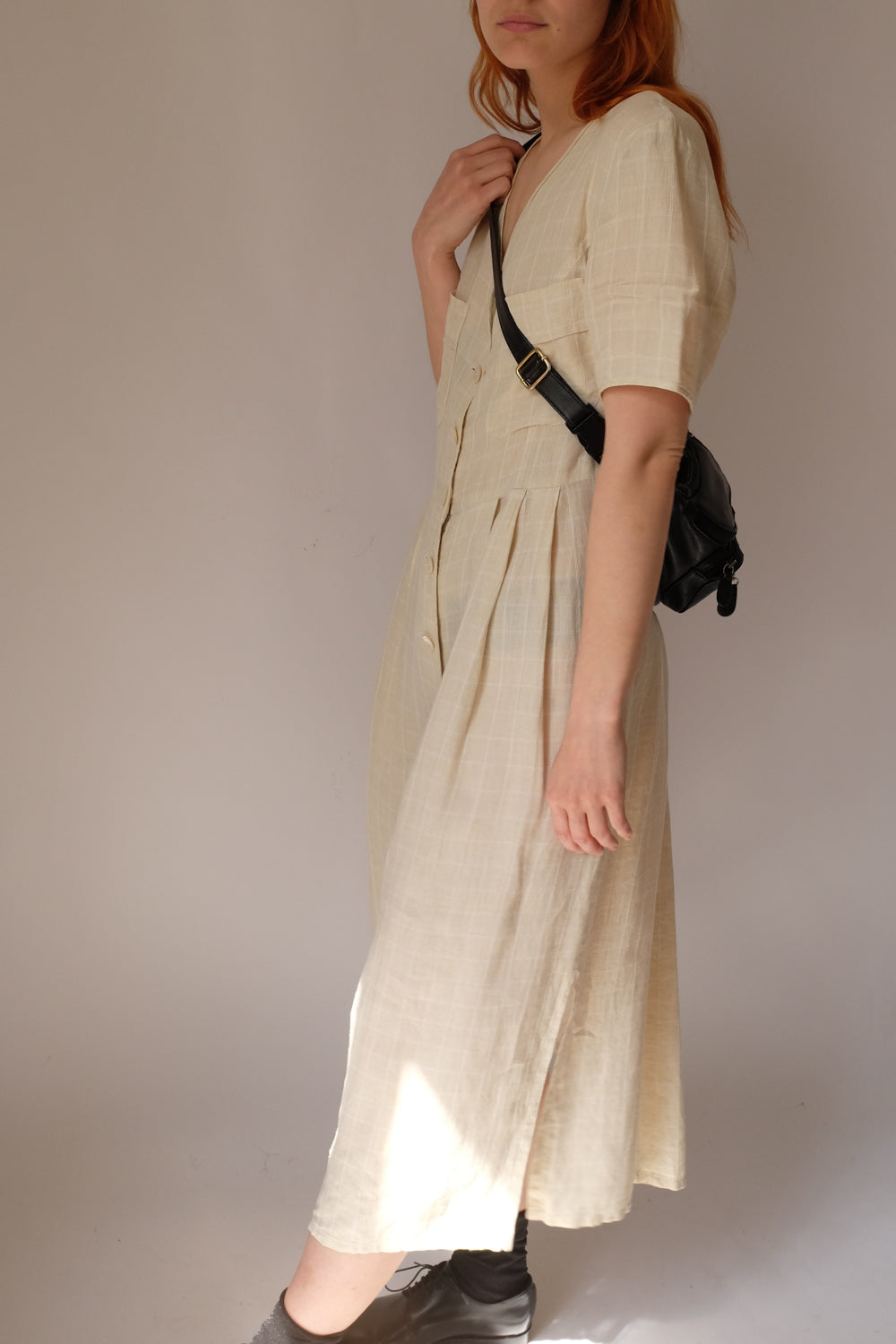 PURE LINEN CREAM BOGNER DRESS