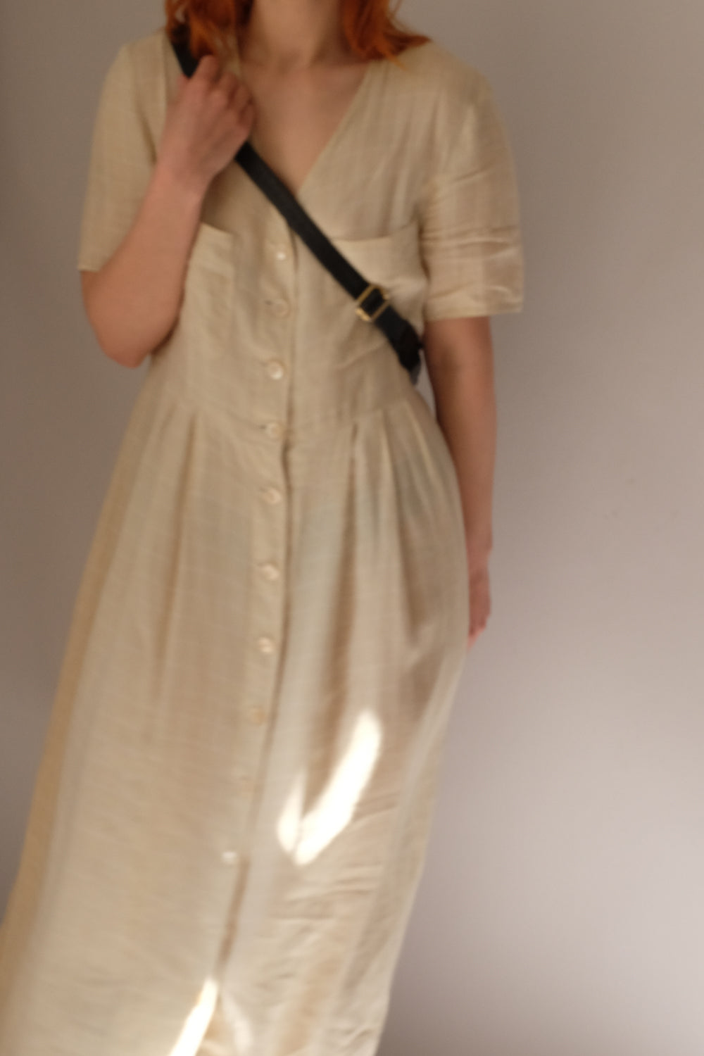 PURE LINEN CREAM BOGNER DRESS