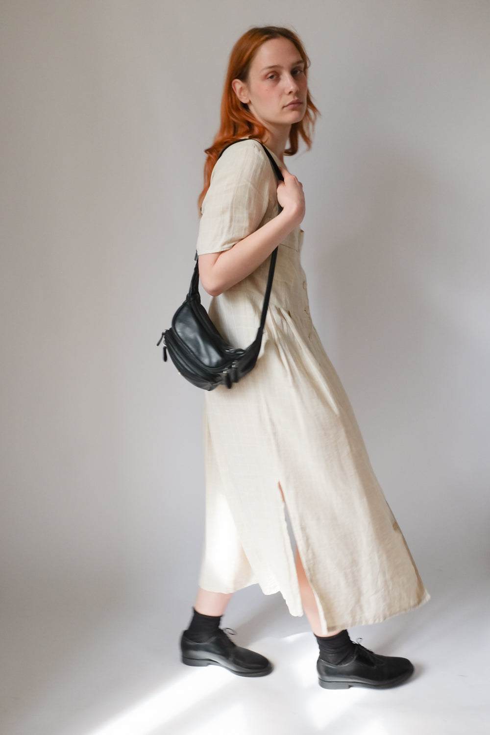 PURE LINEN CREAM BOGNER DRESS