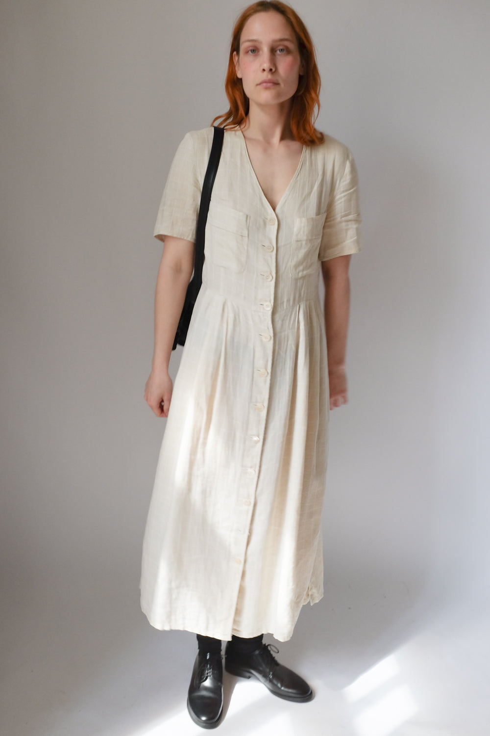 PURE LINEN CREAM BOGNER DRESS