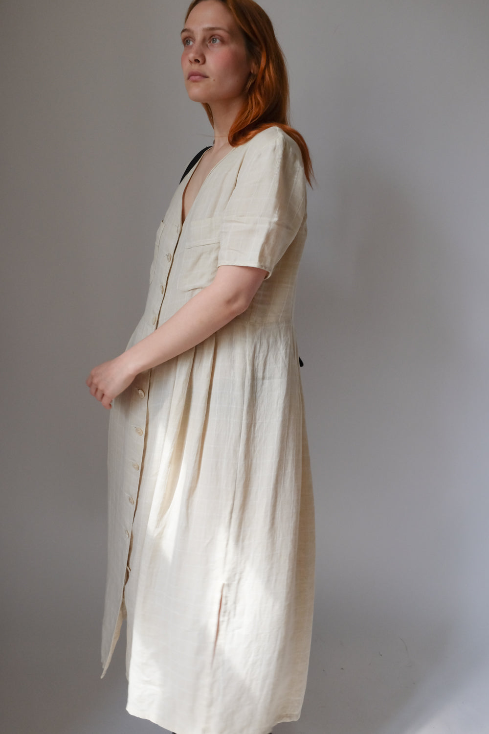 PURE LINEN CREAM BOGNER DRESS