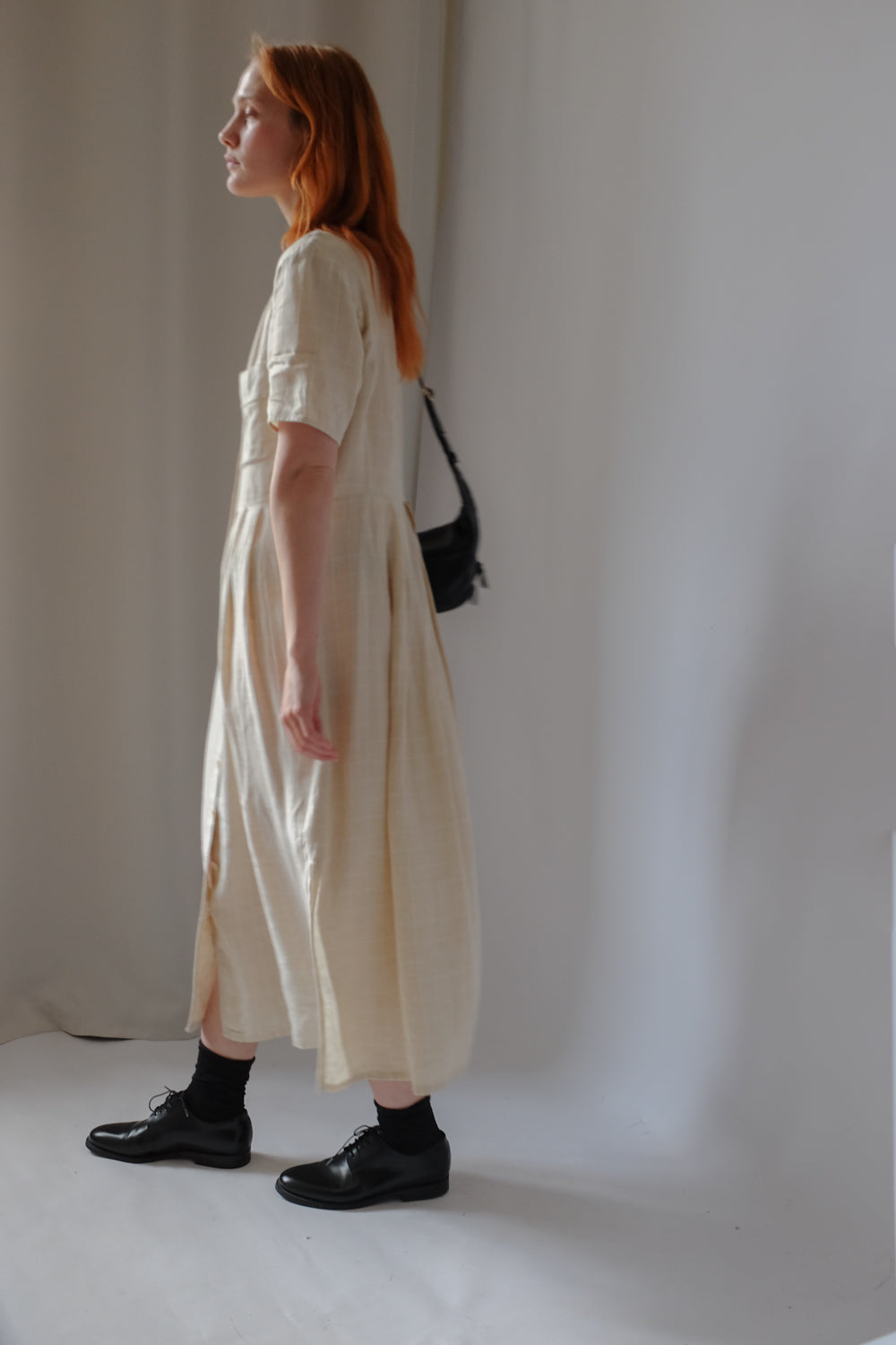 PURE LINEN CREAM BOGNER DRESS