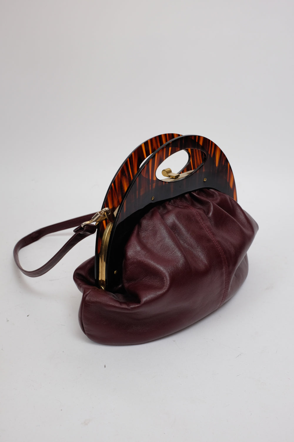 VINTAGE BURGUNDY LEATHER BAG