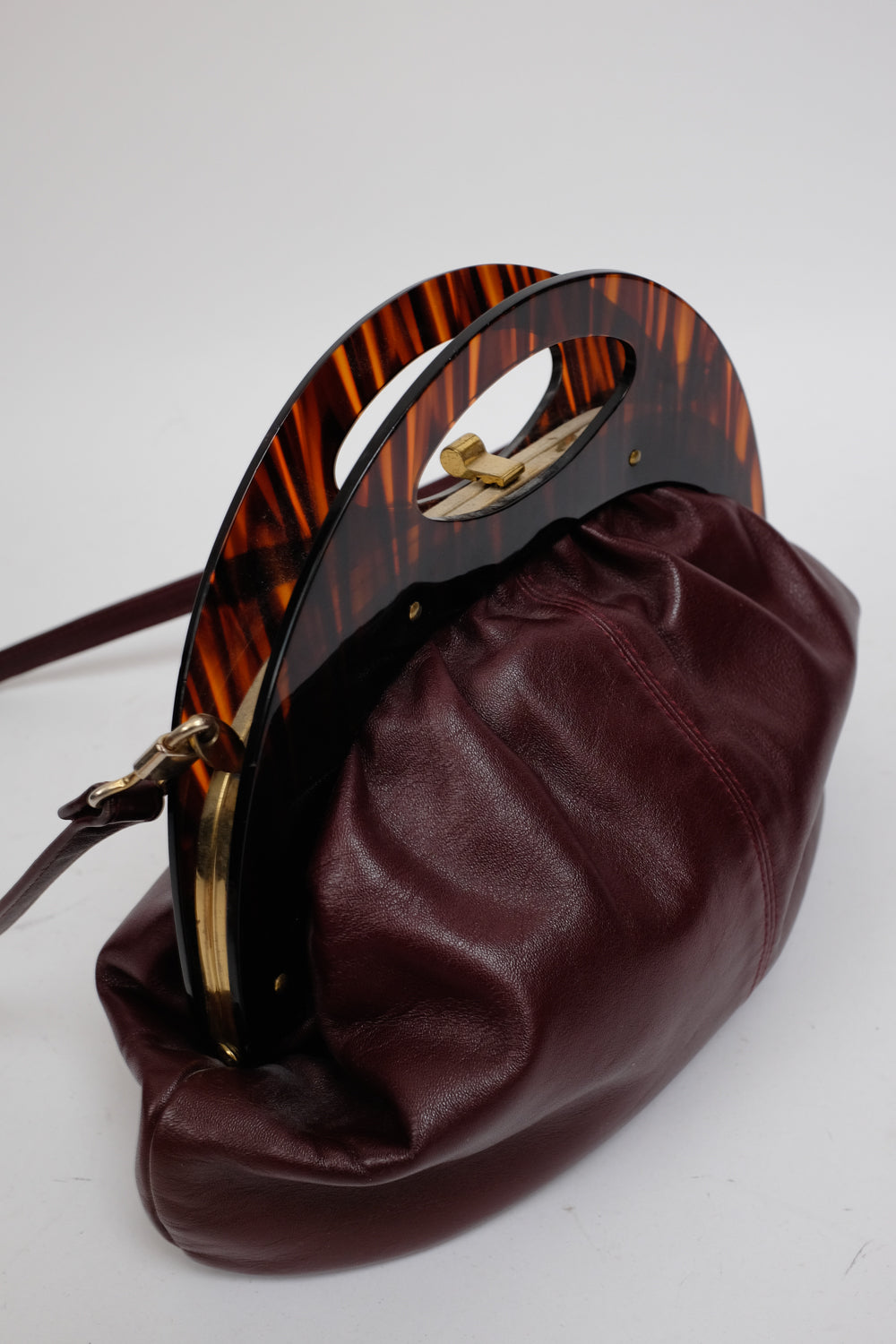 VINTAGE BURGUNDY LEATHER BAG