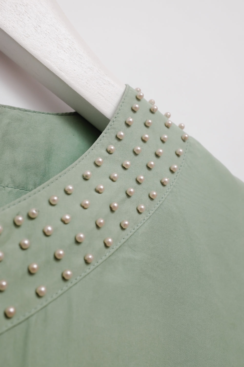 PURE SILK PEARL MINT VINTAGE SHIRT