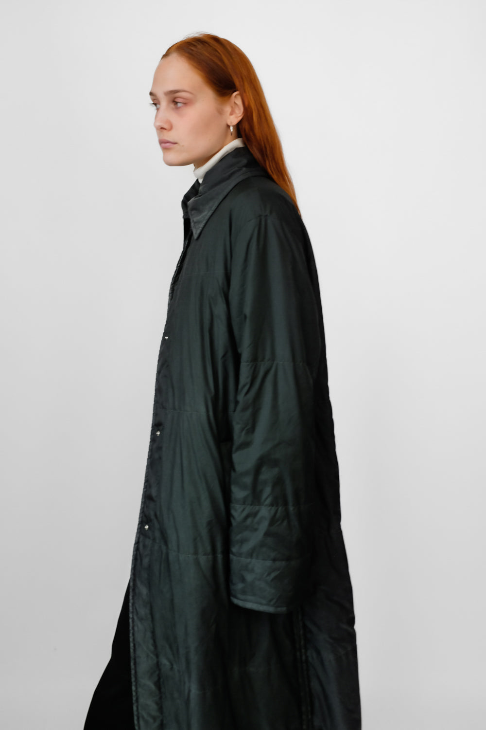 GREEN QUILTED COAT