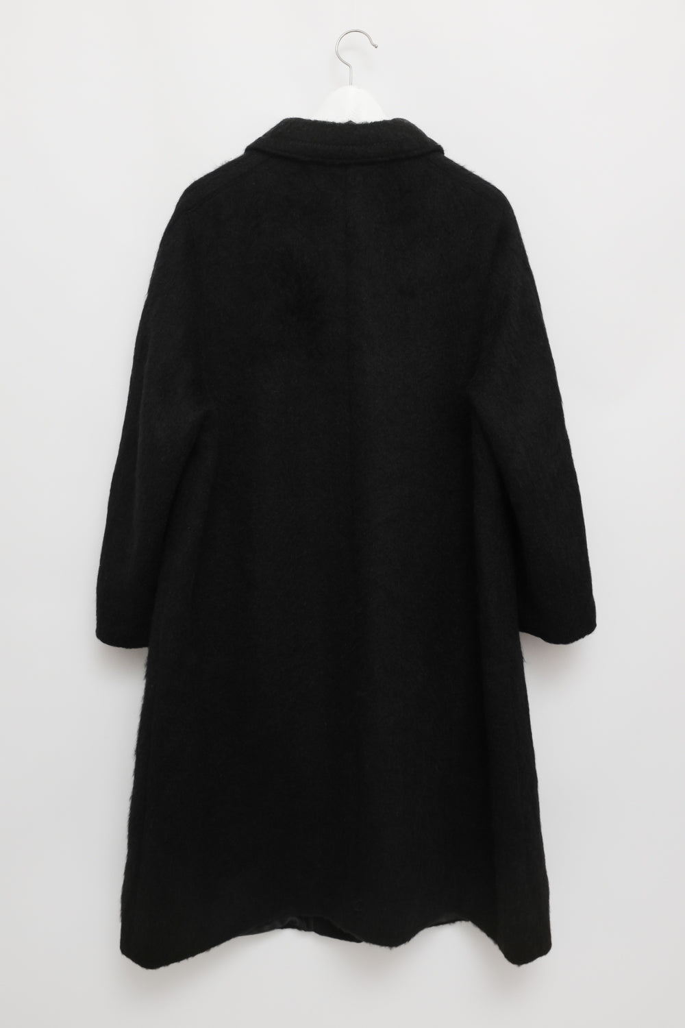 PURE WOOL FLUFFY BLACK OVER COAT