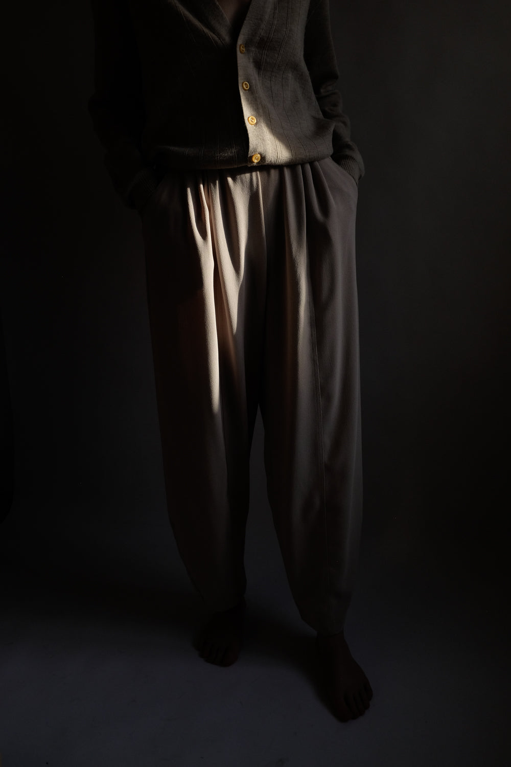 BALLOON BEIGE VINTAGE PANTS