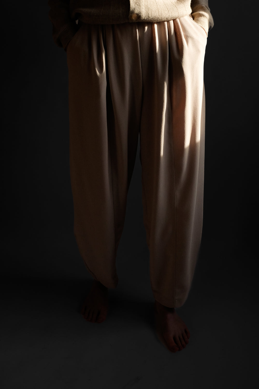 BALLOON BEIGE VINTAGE PANTS