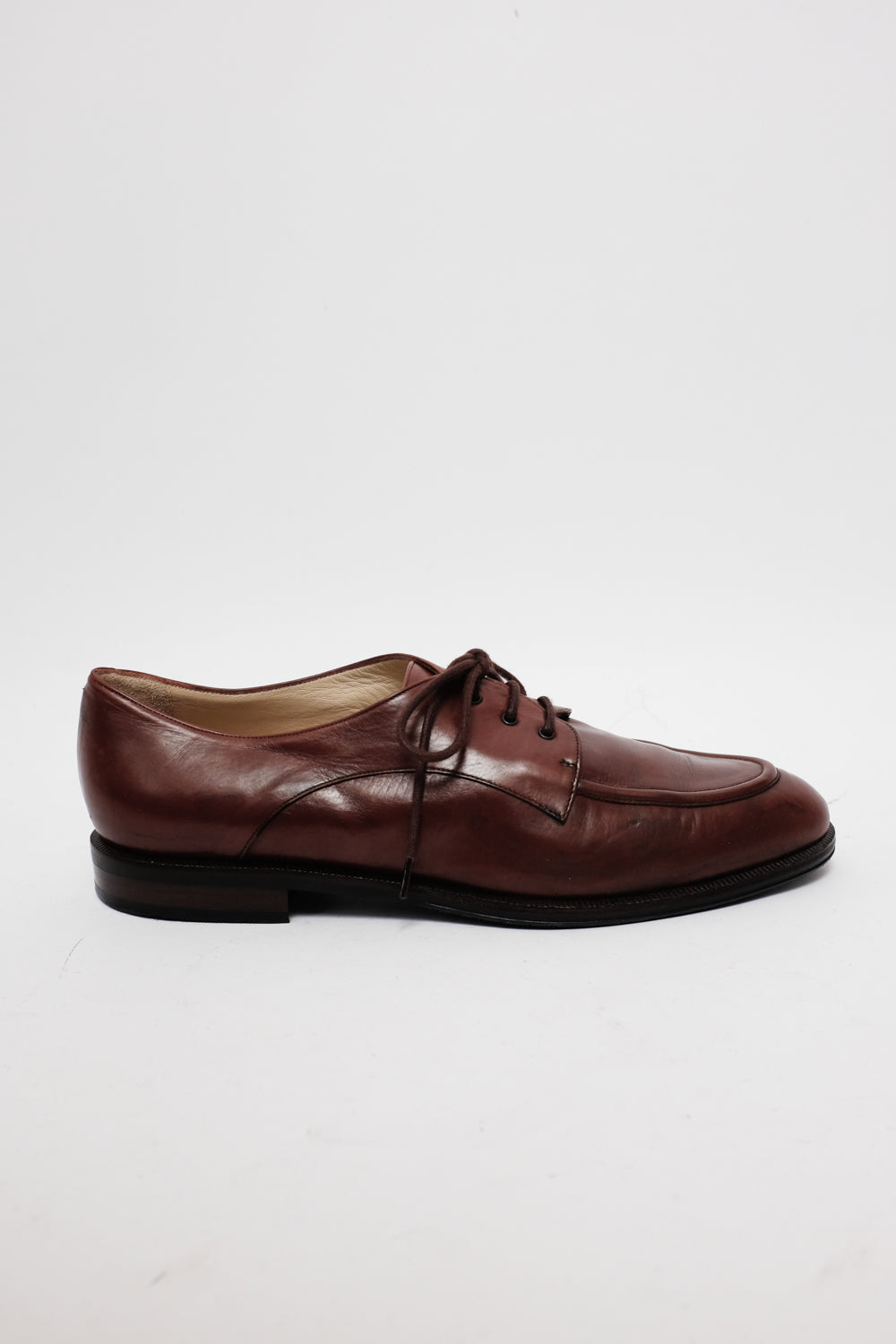ITALY BROWN LEATHER LACE UP BROGUES 39,5