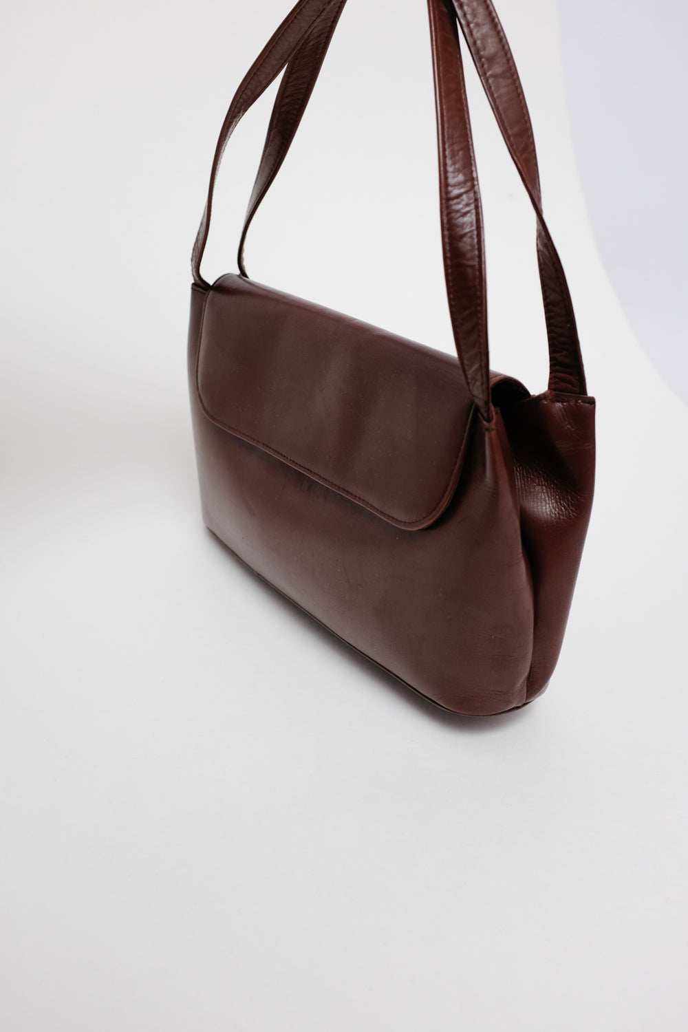 BROWN VINTAGE SMALL LEATHER BAG