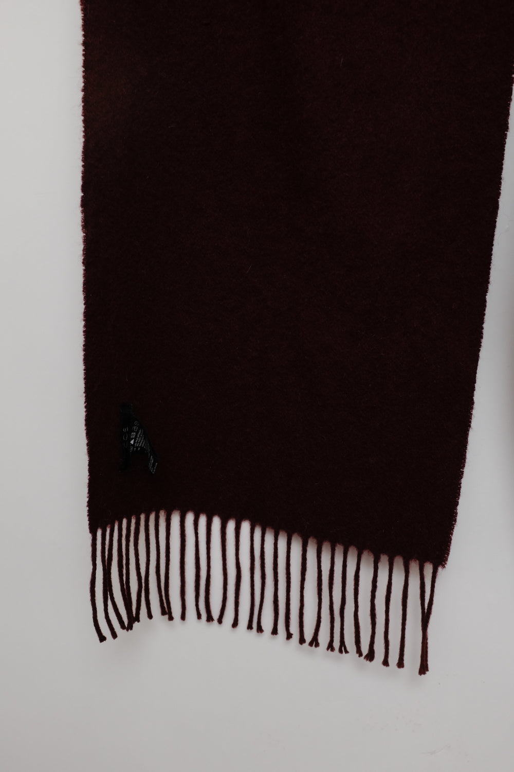 WOOL CASHMERE COS WINE RED SCARF