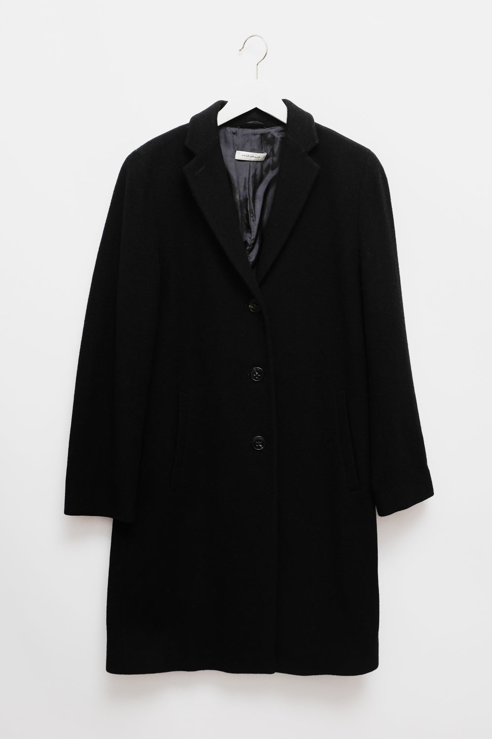 RENÉ LEZARD BLACK WOOL CASHMERE COAT