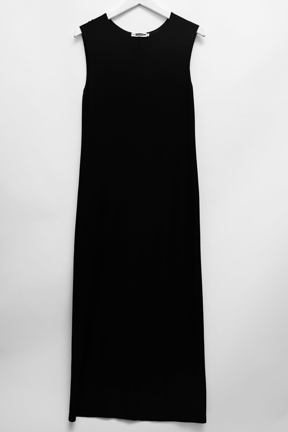 BLACK STRAIGHT MAXI VINTAGE DRESS