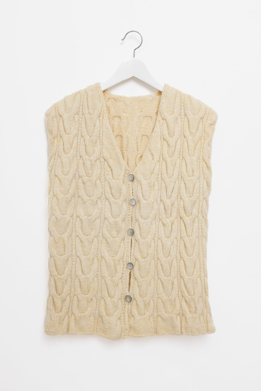 CABLE KNIT WOOL HANDMADE VINTAGE VEST