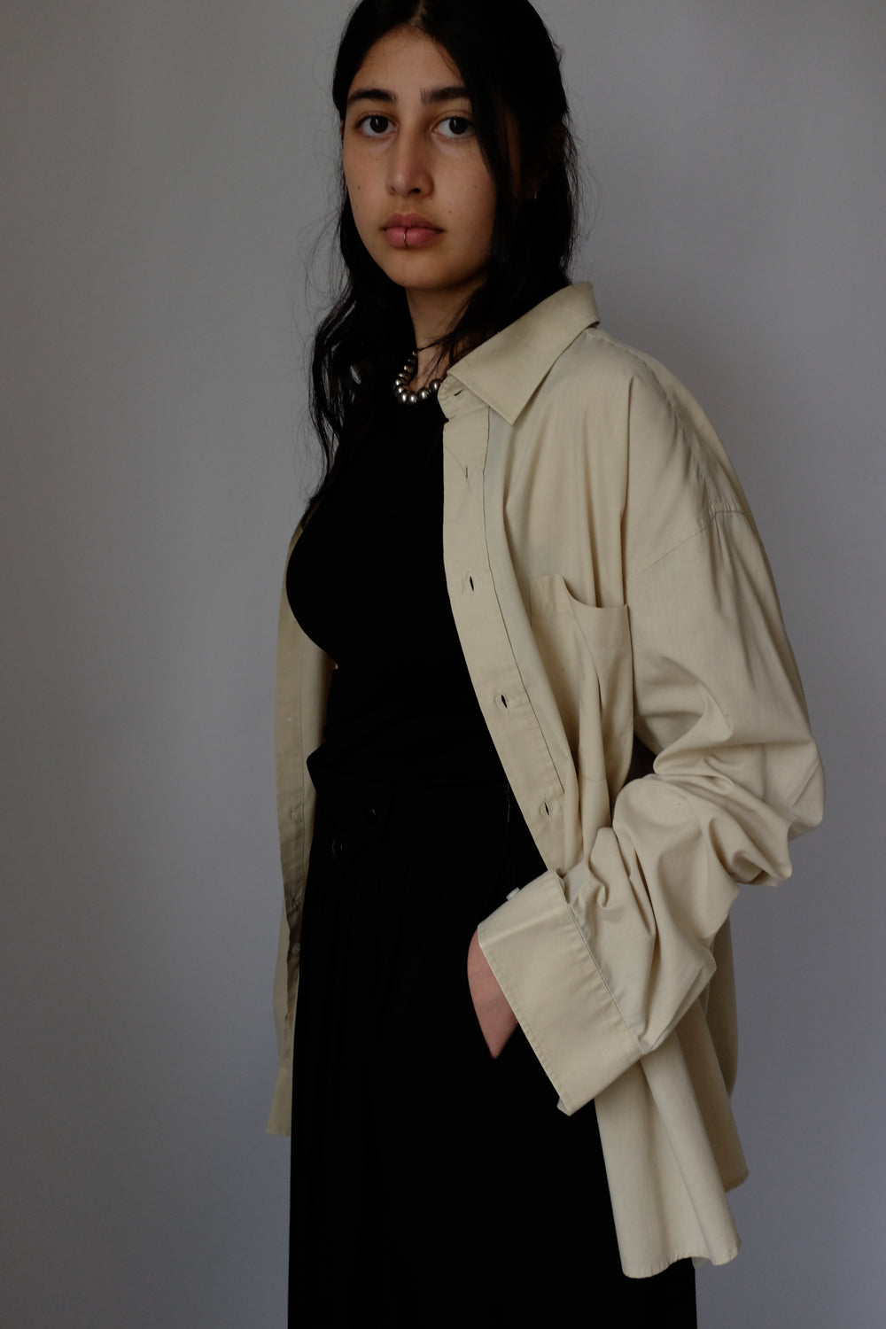 SAND CLASSY OVERSHIRT