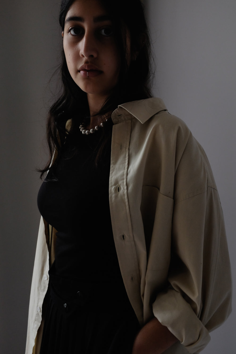 SAND CLASSY OVERSHIRT