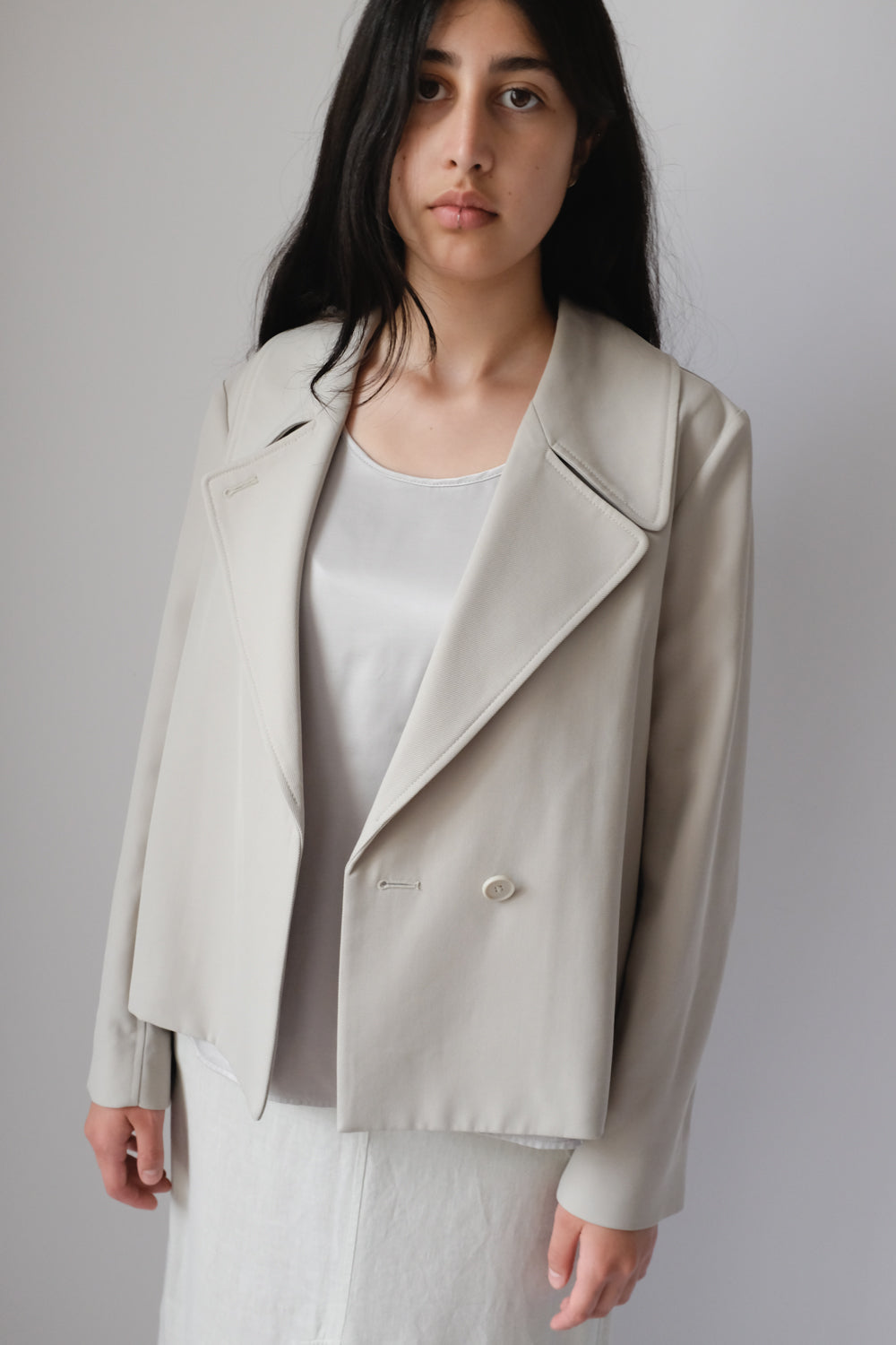 COS GREY CROPPED BLAZER