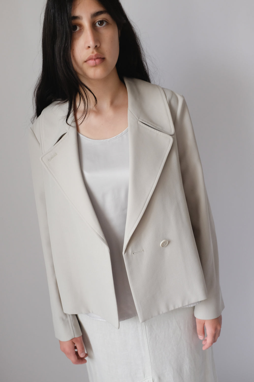 COS GREY CROPPED BLAZER