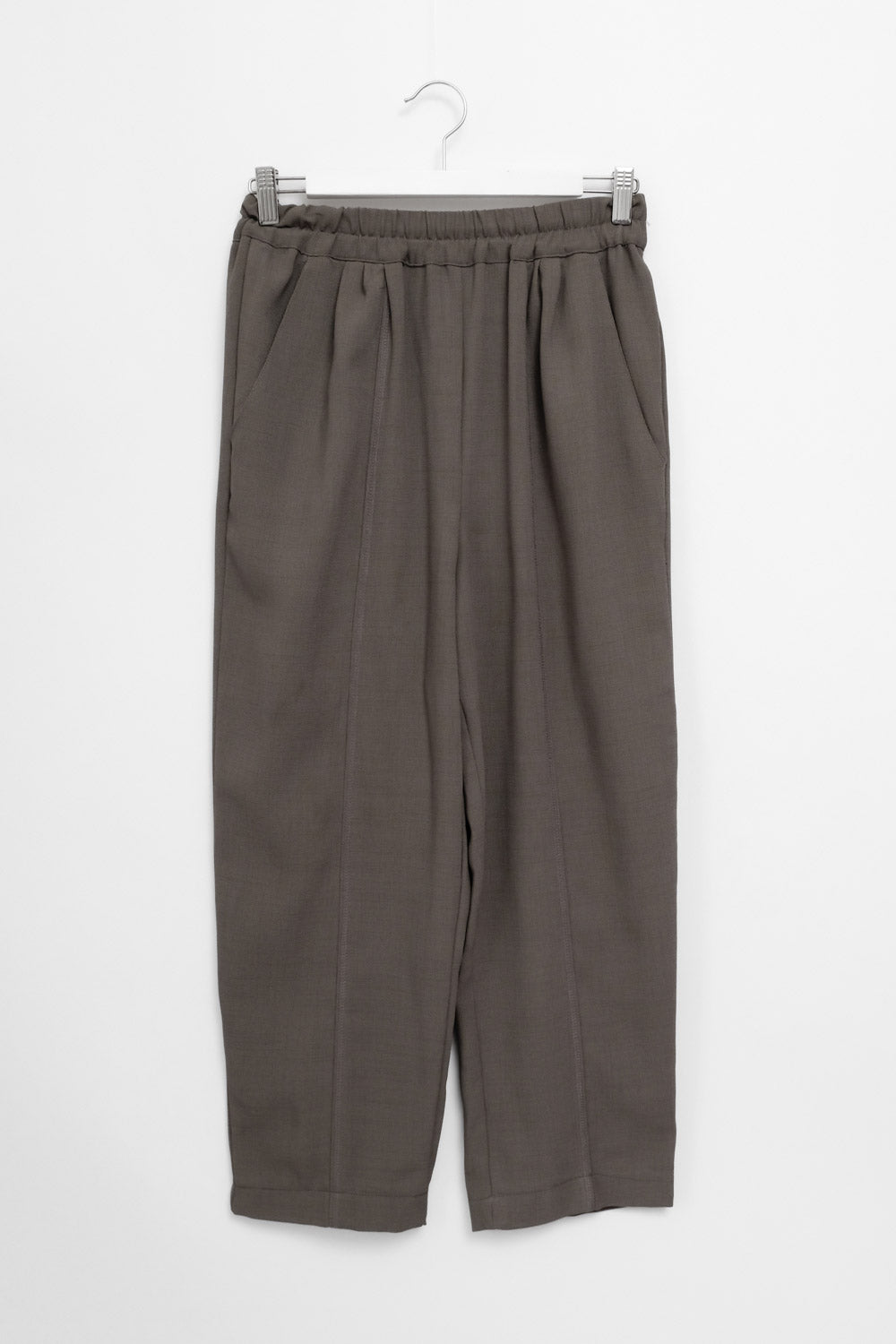 TAUPE WIDE LEG RELAXED SUMMER PANTS