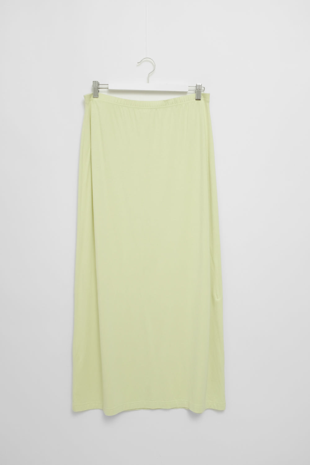 LONG RELAX LIME COTTON SKIRT