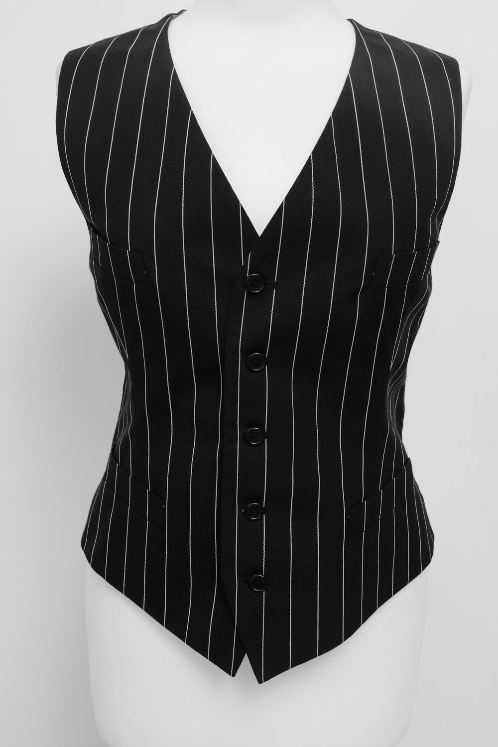 RALPH LAUREN BLACK STRIPED SUIT VEST