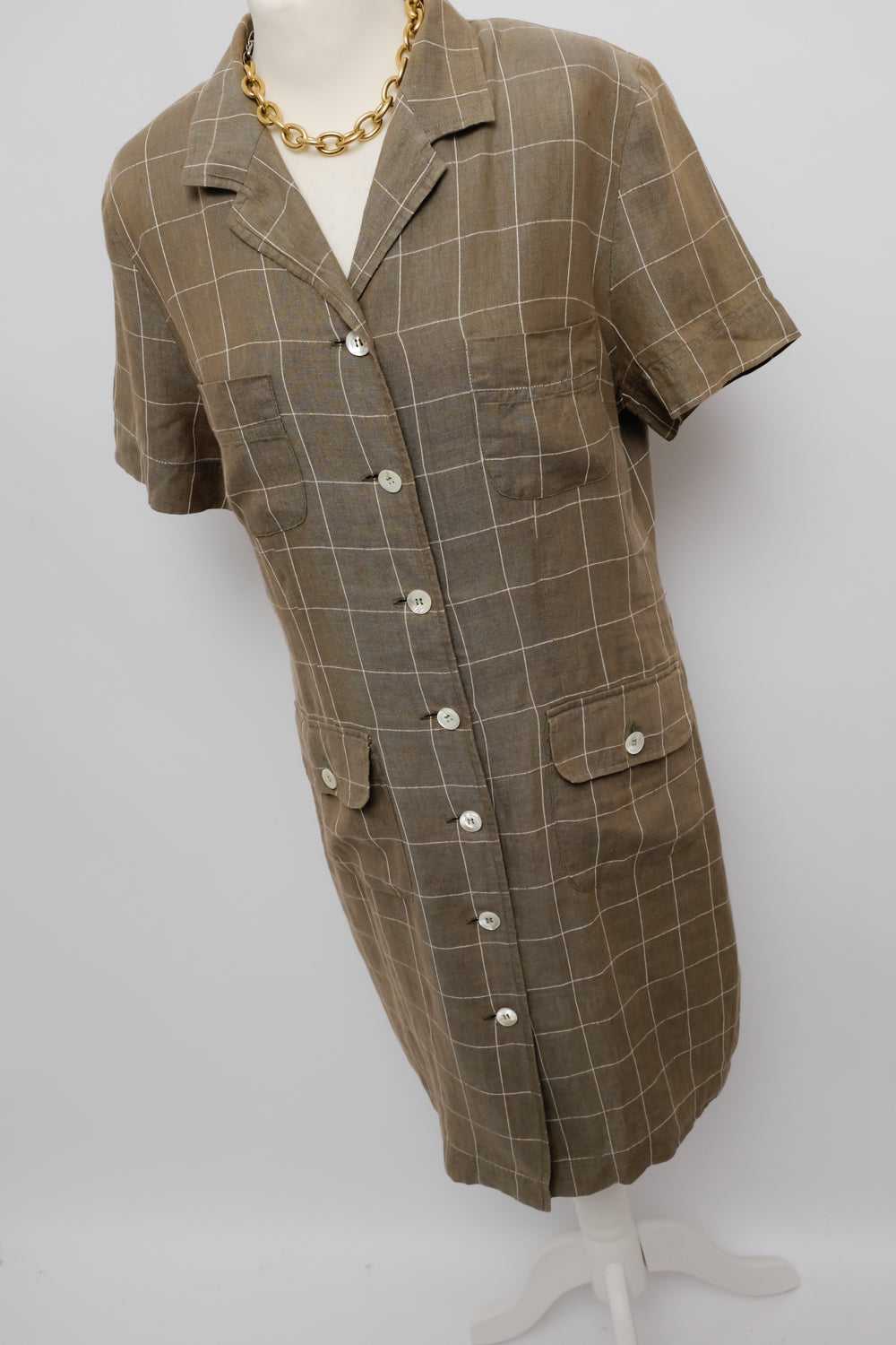 BURBERRY VINTAGE PURE LINEN DRESS