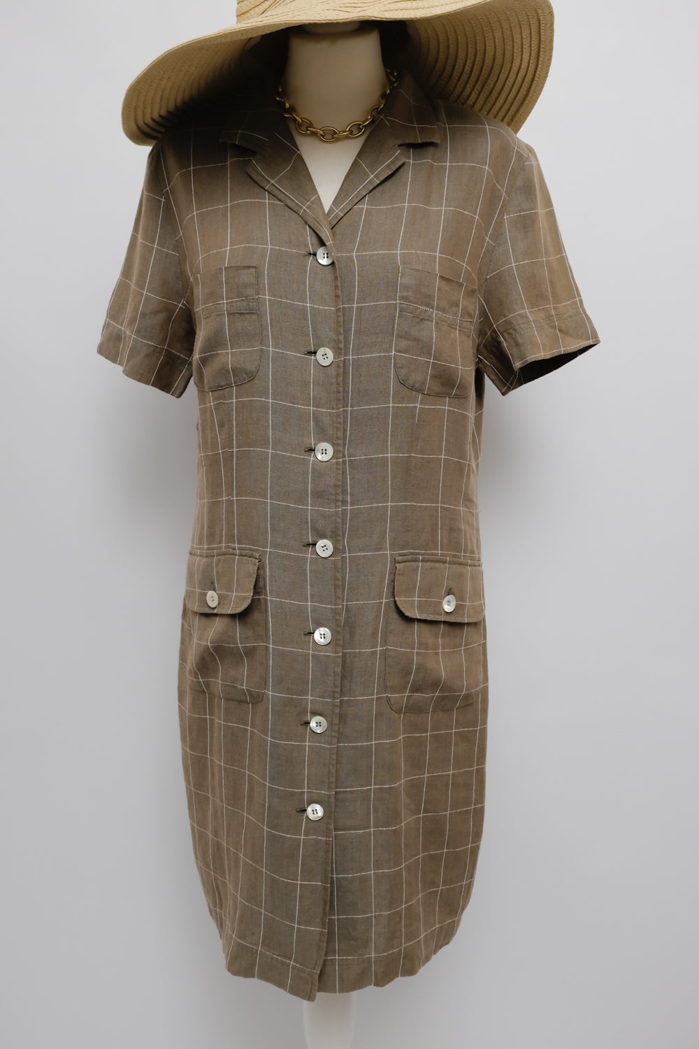 BURBERRY VINTAGE PURE LINEN DRESS