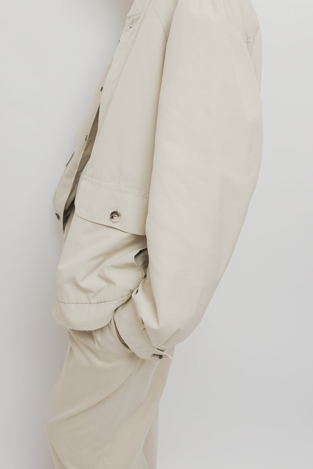 VINTAGE BEIGE BOMBER JACKET