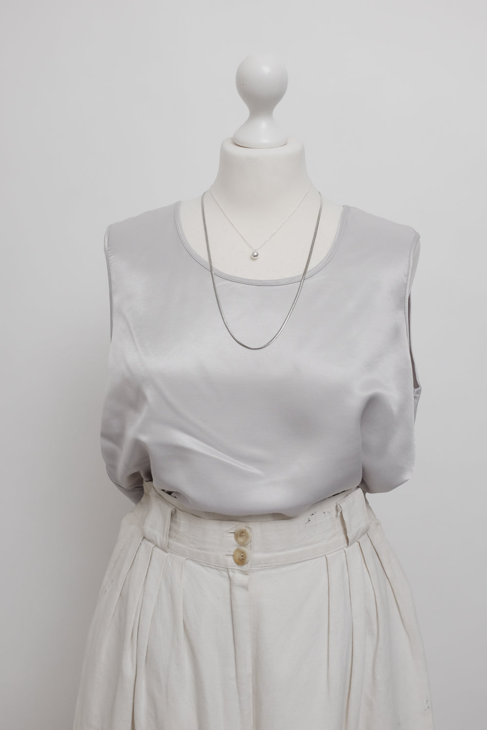 LIQUID SATIN SILVER TOP